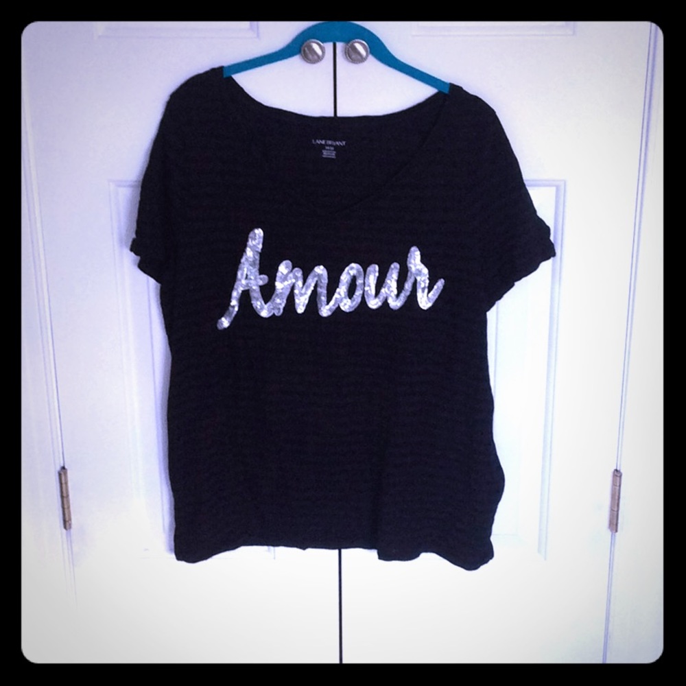 Stripped black and dark Tee